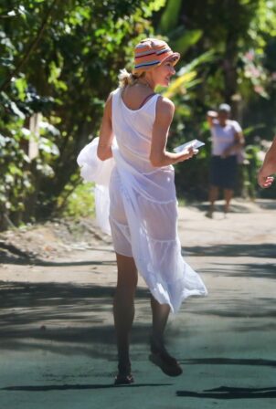 Candice Swanepoel - Seen on a a stroll through the Trancoso mainland