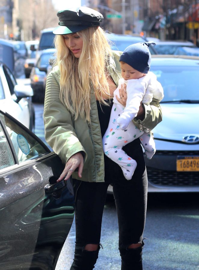 Candice Swanepoel With Her Son Out in NYC -05 – GotCeleb