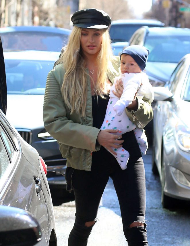 Candice Swanepoel With Her Son Out in NYC -14 – GotCeleb