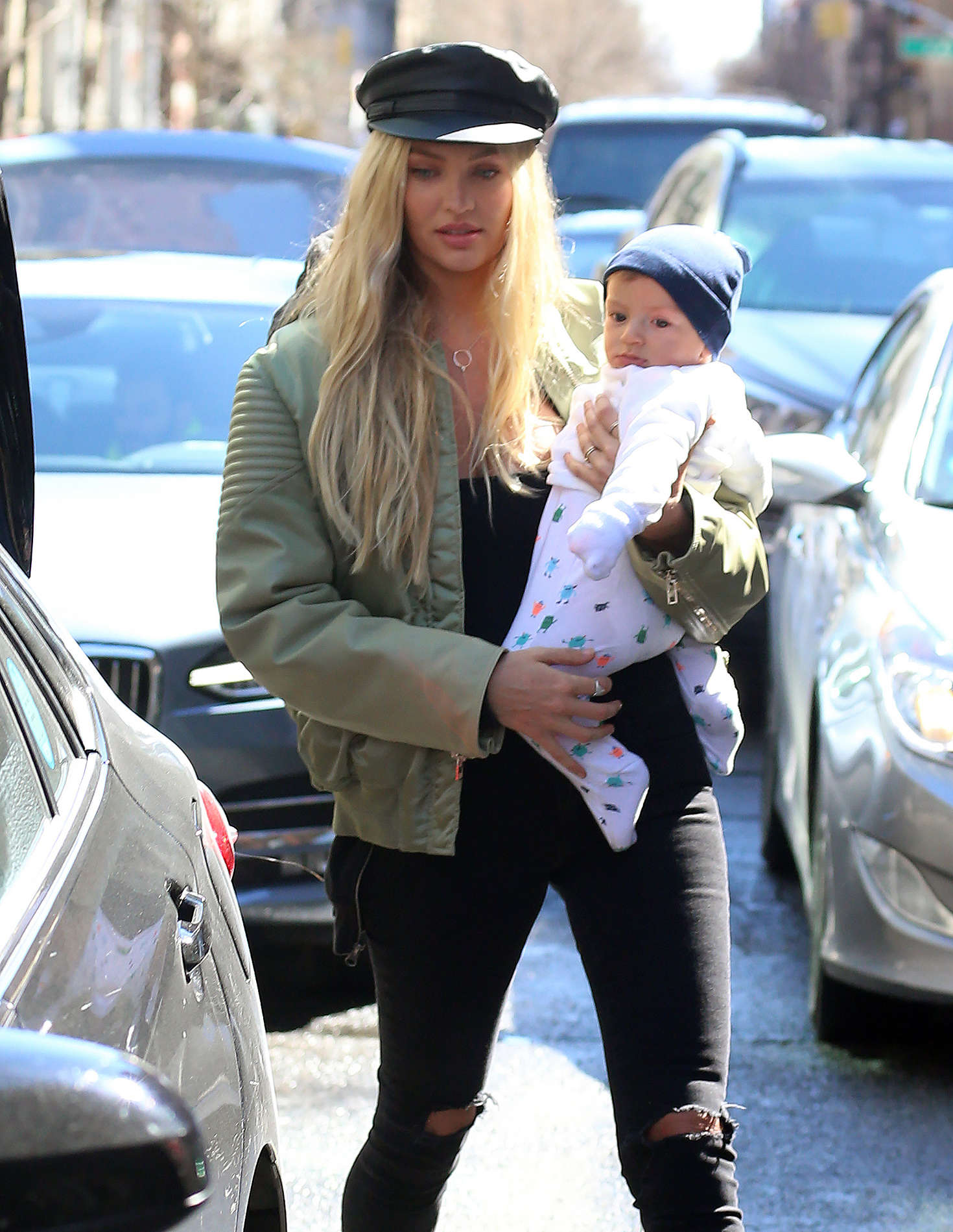 Candice Swanepoel With Her Son Out in NYC -14 | GotCeleb