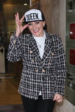Caption Shirley Ballas - Wearing a Queen baseball cap at Morning Live in London