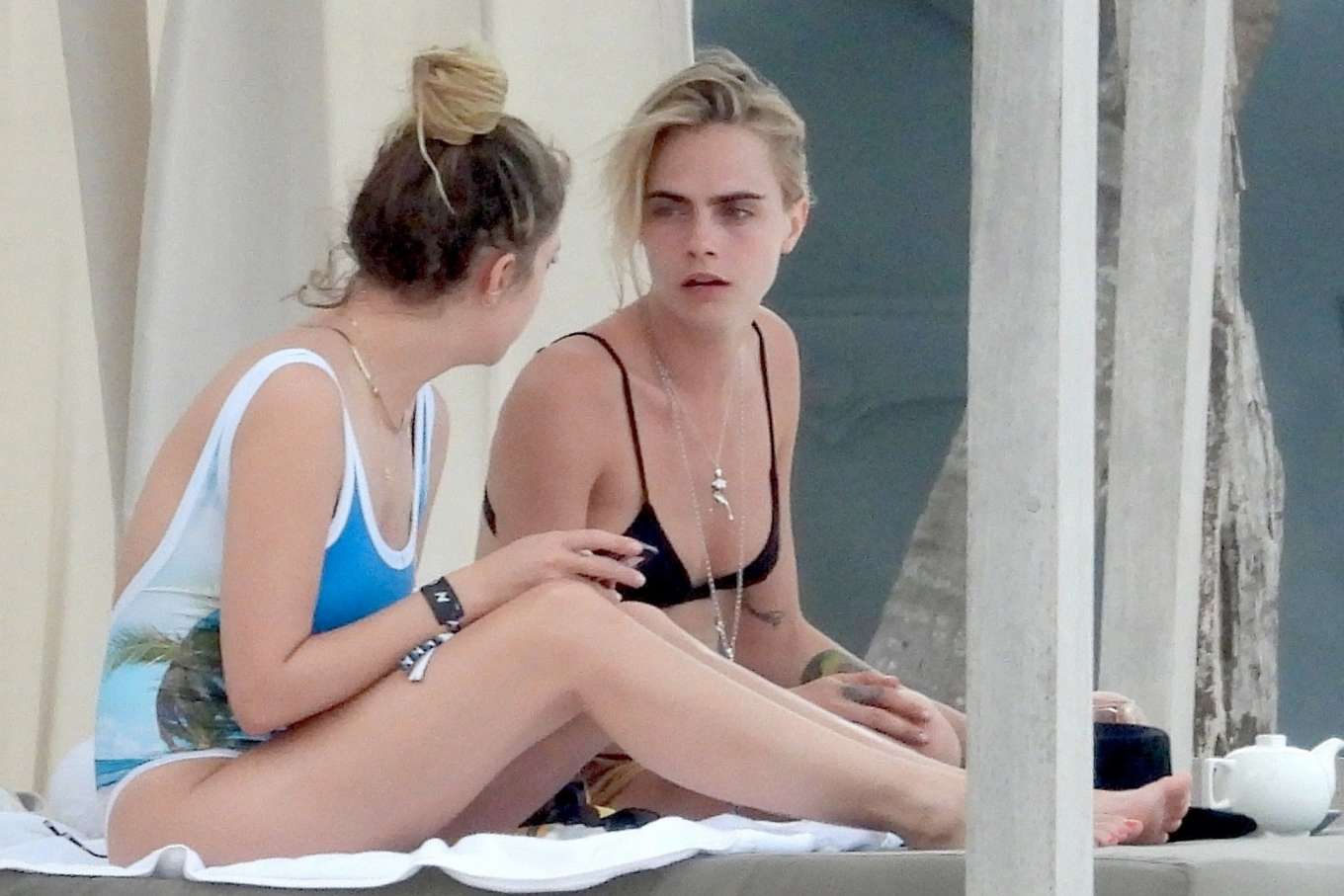 Cara Delevingne and Ashley Benson in Bikini on vacationing in Tulum