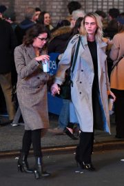 Cara Delevingne and Ashley Benson - Leaves Broadway show 'Jagged Little Pill' in NY