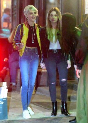 Cara Delevingne and Ashley Benson - Leaves Lucky Strike in New York