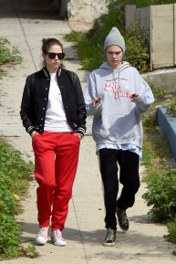 Cara Delevingne and Ashley Benson - Spotted while out for a walk in LA