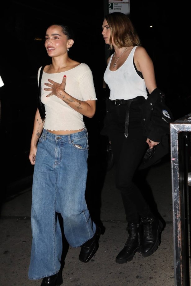 Cara Delevingne - And Zoe Kravitz spotted at the Jodie Turner-Smiths birthday party