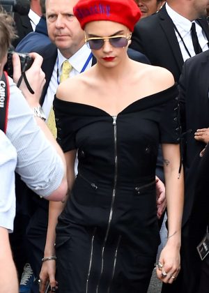 Cara Delevingne Arrives at the Magnum Beach in Cannes
