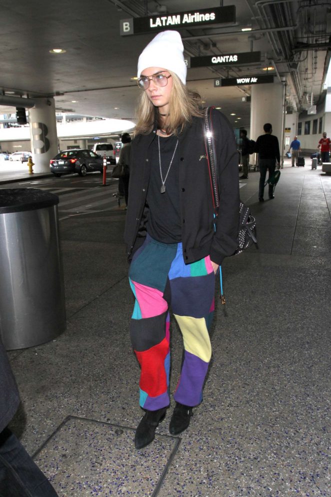 Cara Delevingne at LAX Airport in Los Angeles