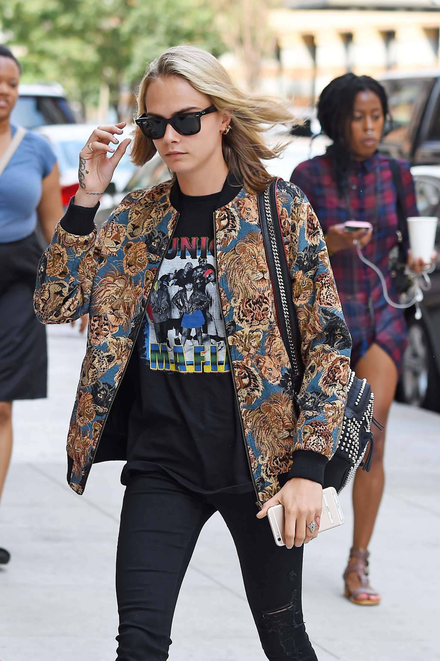 Cara Delevingne in Black Jeans out in New York | GotCeleb