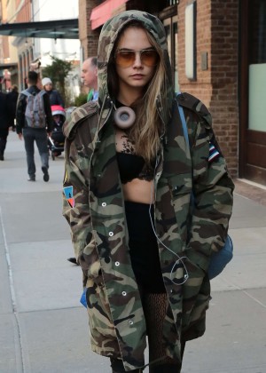 Cara Delevingne out in Tribeca New York City