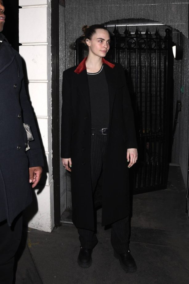 Cara Delevingne - Seen while she departs first performance of Cabaret in London
