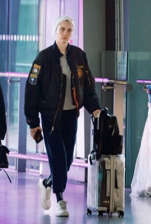 Cara Delevingne - Spotted Departing Heathrow Airport