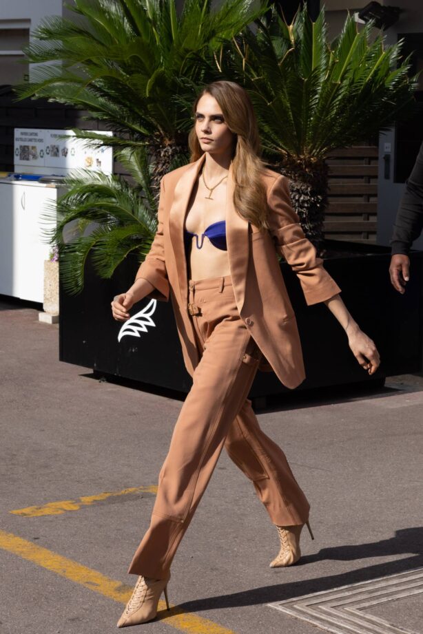 Cara Delevingne - Spotted in Cannes leaving the Palais des Festivals