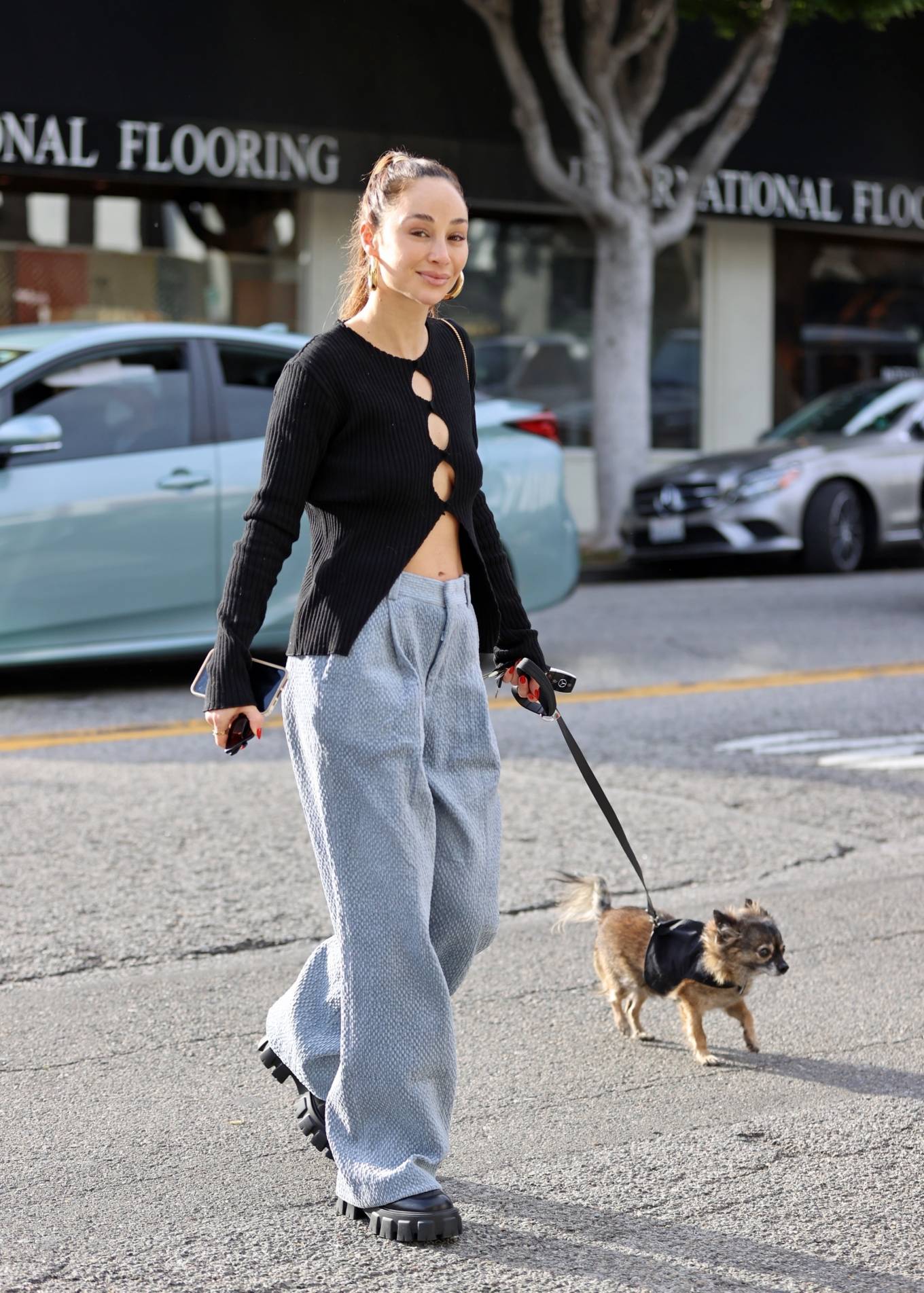Cara Santana 2022 : Cara Santana – Heading to a hair salon with her adorable dog in Los Angeles-05