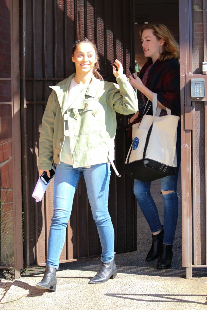 Cara Santana in Jeans Leaves the studio in Los Angeles