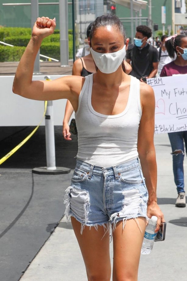 Cara Santana - Joins the protest in Los Angeles