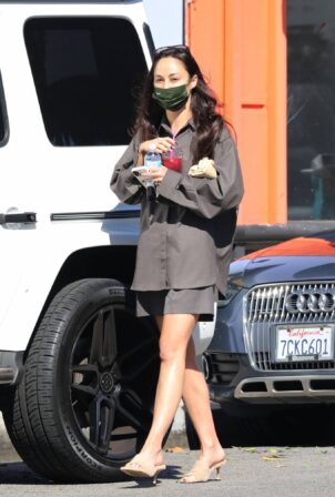 Cara Santana - Seen leaving a skin care clinic on Melrose in West Hollywood