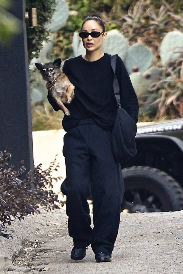 Cara Santana - Seen with her adorable dog in the Hollywood Hills