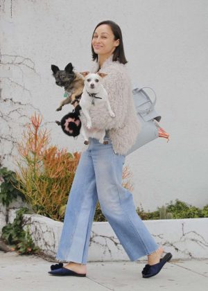 Cara Santana With Her Dogs out in Beverly Hills