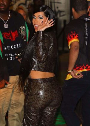Cardi B - Arriving at TAO for a Bar Mitzvah performance in NY