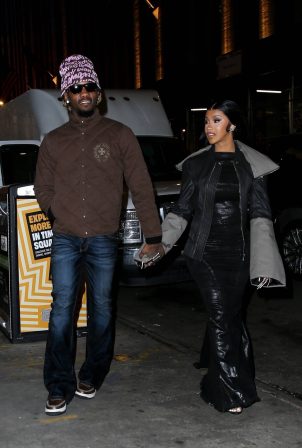 Cardi B - Night Out for a Valentine's Day dinner date in New York