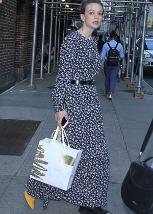 Carey Mulligan at The Late Show with Stephen Colbert in New York City
