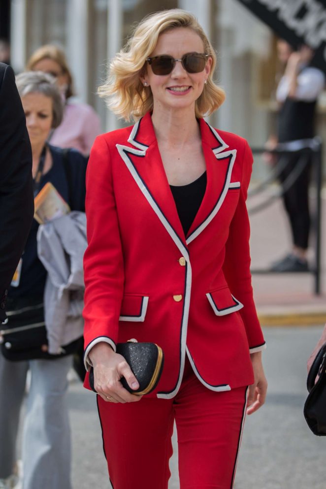 Carey Mulligan in Red Suit out in Cannes