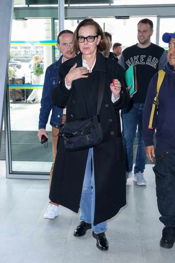 Carole Bouquet - Leaving the Cannes film festival 2023 at Nice Airport