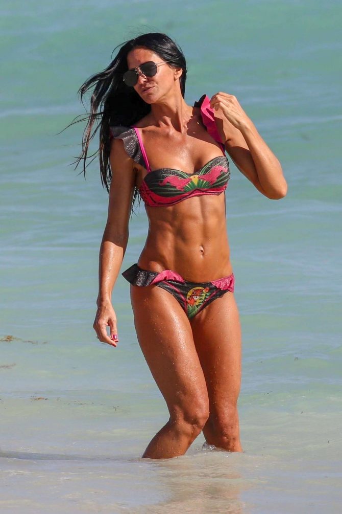 Carolina Baldini in bikini on the beach in Miami