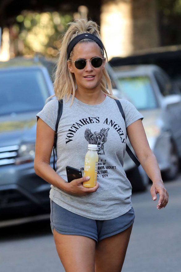 Caroline Flack in Shorts - Hads for a hike in Los Angeles