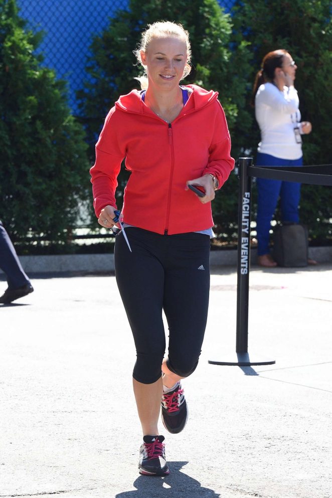 Caroline Wozniacki at the US Open Day 10 in New York City
