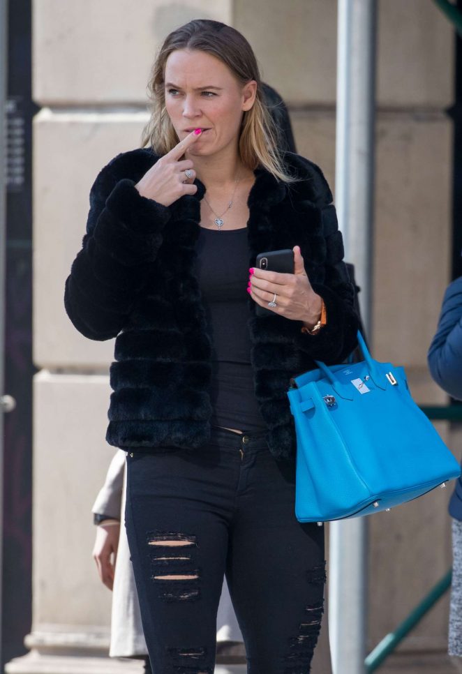 Caroline Wozniacki in Ripped Jeans out in New York