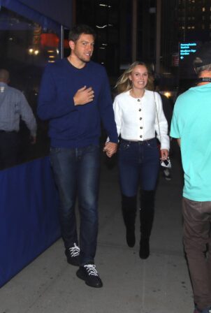 Caroline Wozniacki - With boyfriend David Lee as they arrive to Knicks home opener in NYC