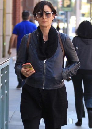 Carrie-Anne Moss Shopping in Beverly Hills
