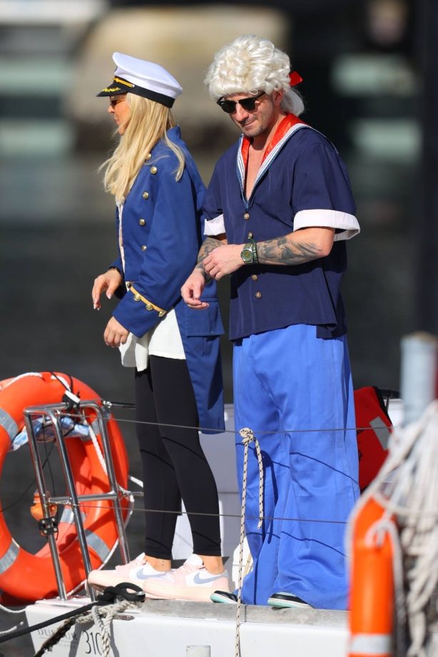 Carrie Bickmore - With Tommy Little seen on Sydney Harbour