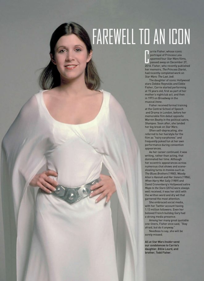 Carrie Fisher - Star Wars Insider (March 2017)