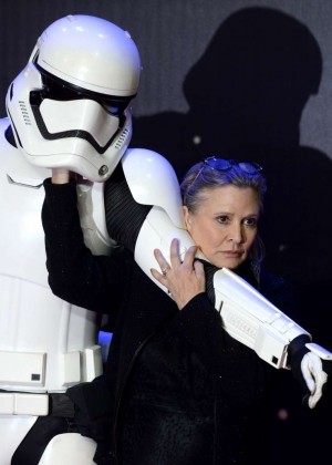 Carrie Fisher - Star Wars: The Force Awakens London premiere