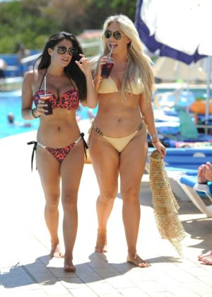 Casey Batchelor and Frankie Essex - Bikini on holiday in Spain