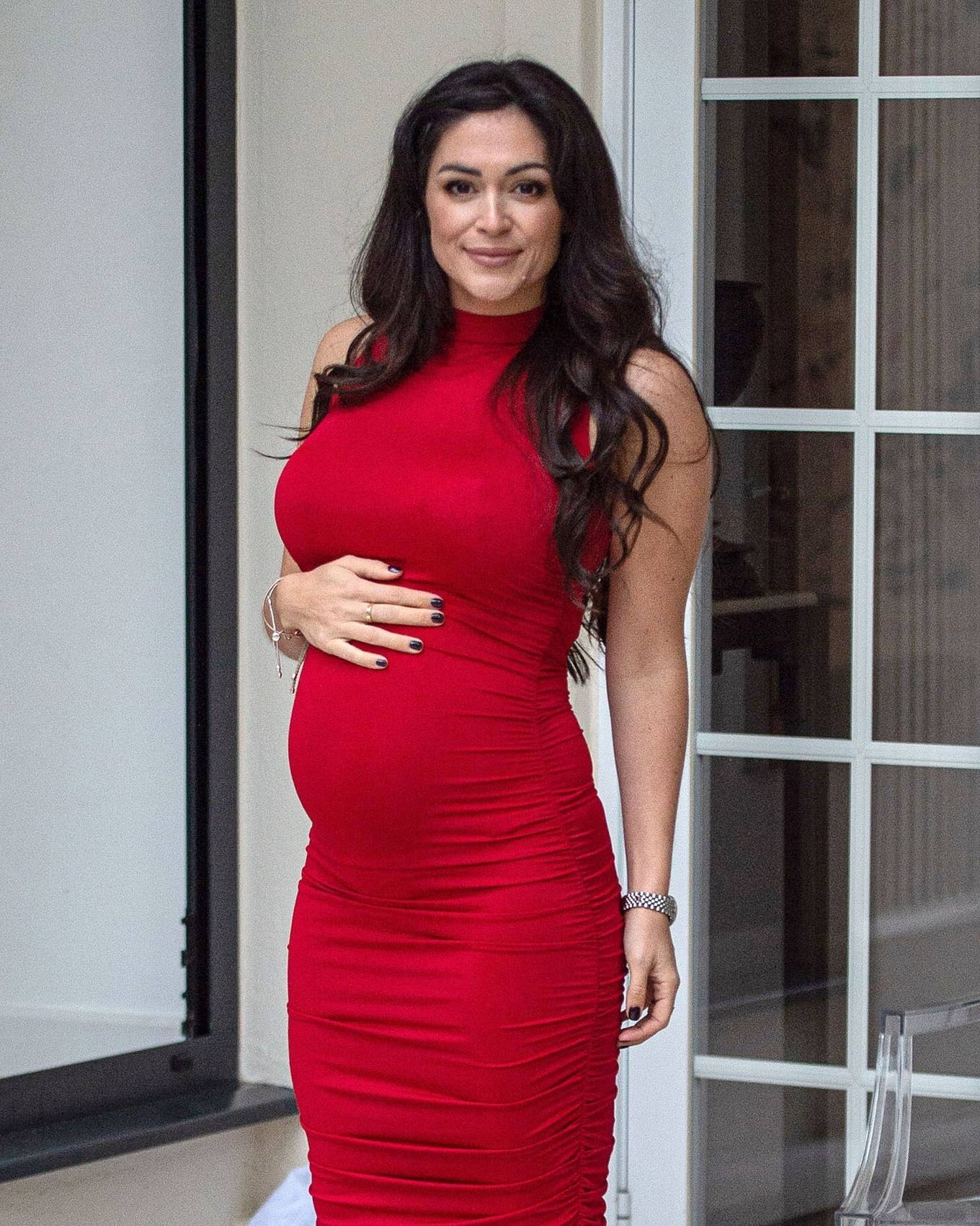 Casey Batchelor Shows Off Her Baby Bump On A Photoshoot In London