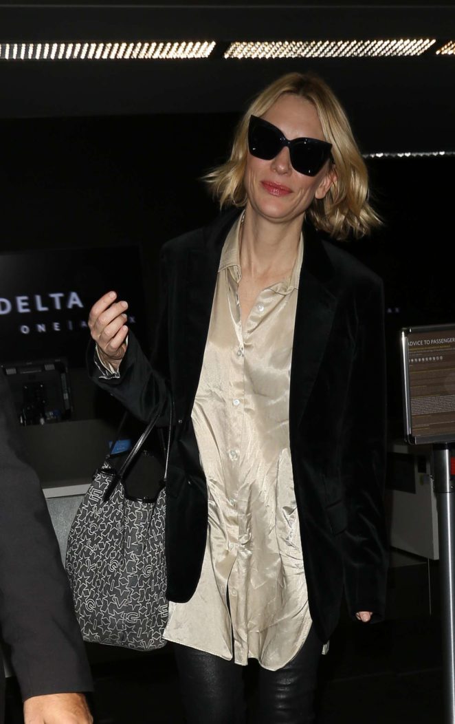 Cate Blanchett at Los Angeles International Airport in LA