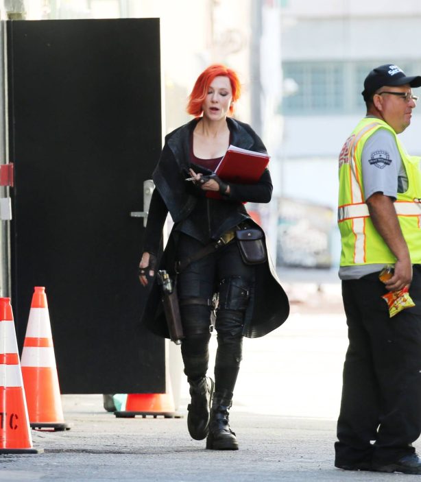 Cate Blanchett - On the set of Borderlands in Los Angeles