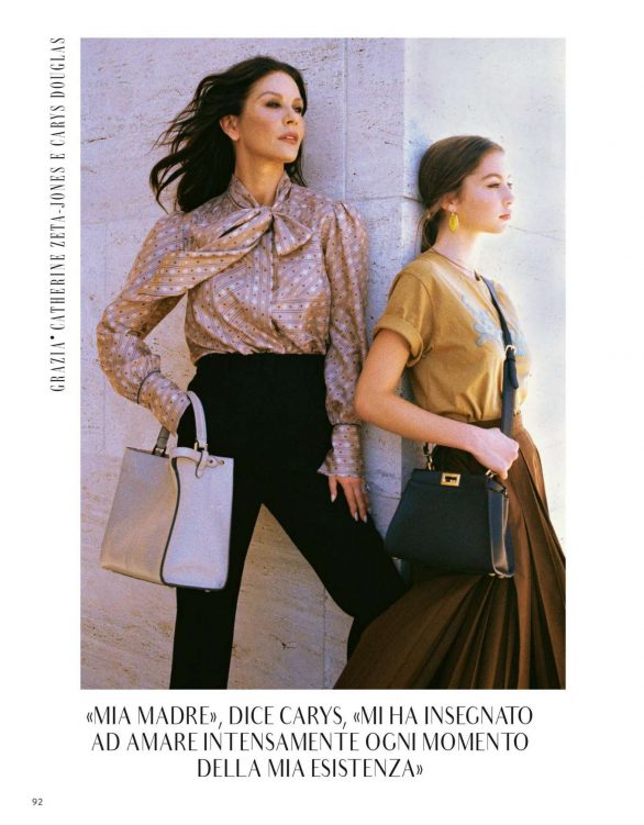 Catherine Zeta-Jones and Carys Zeta Douglas - Grazia Italy Magazine (October 2019)