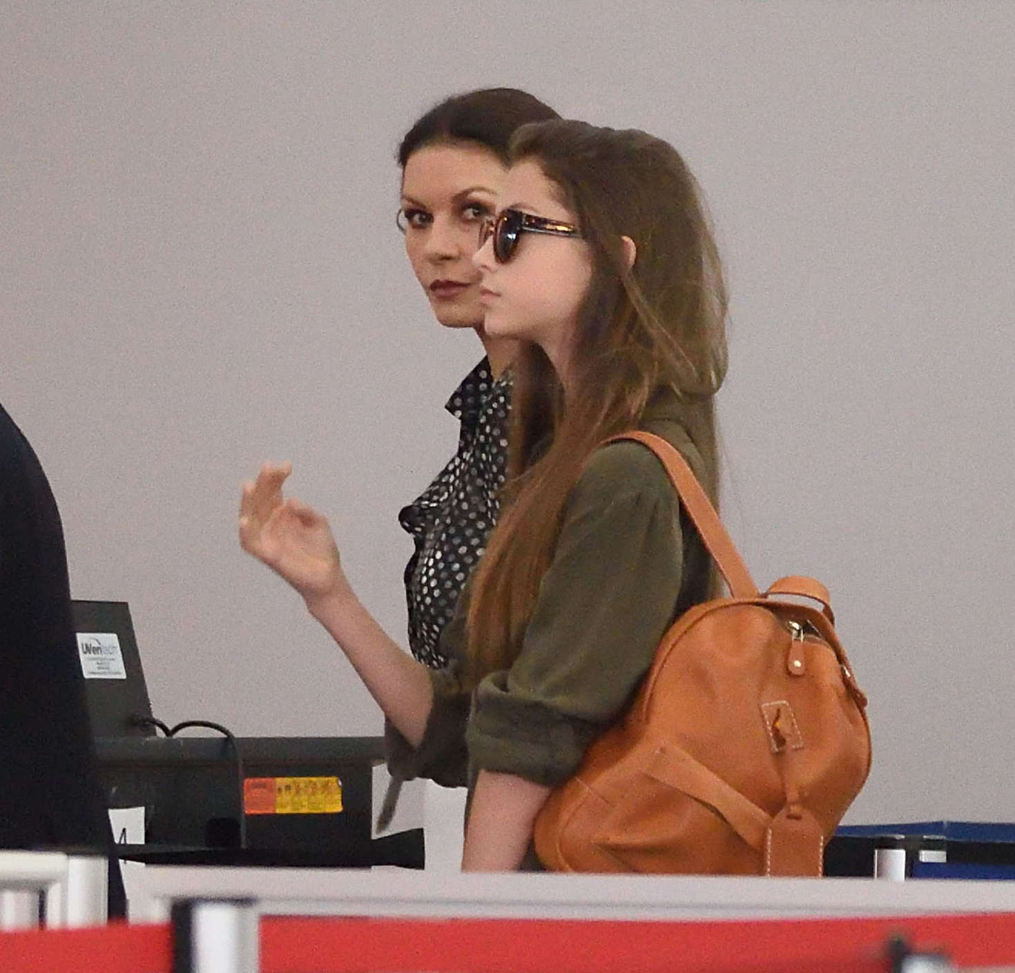 Catherine Zeta Jones and daughter Carys Douglas at JFK Airport in NYC. 