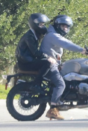 Caylee Cowan - Taking a ride on a motorcycle in Los Feliz