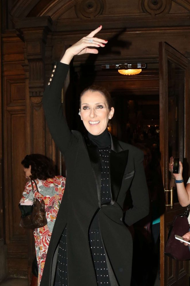 Celine Dion - Leaving the Opera Garnier in Paris