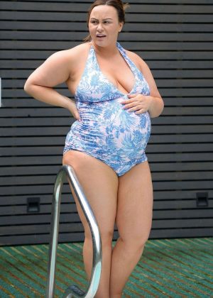 Chanelle Hayes in Swimsuit at Titanic Spa in Huddersfield