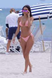 Chantel Jeffries in Pink Bikini on South Beach