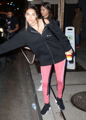 Chantel Jeffries in Tights at Urth Caffe in LA