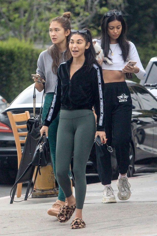 Chantel Jeffries in Tights - Out for lunch in Beverly Hills