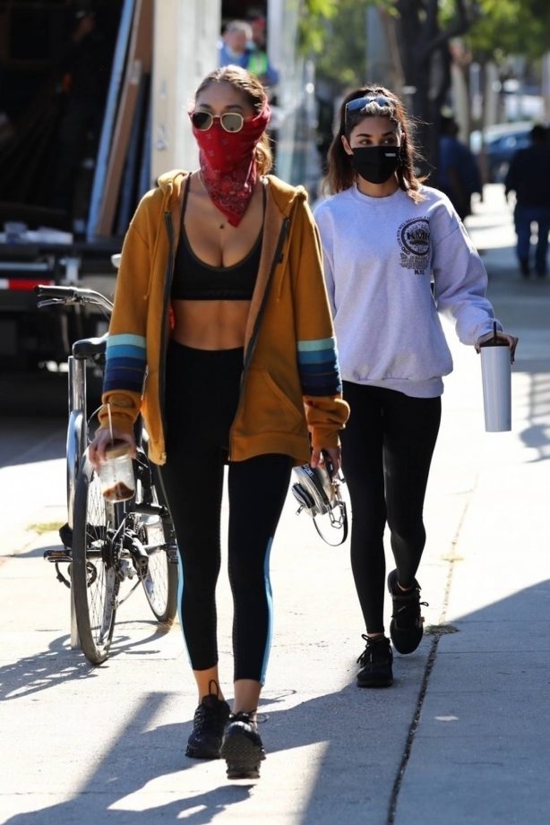 Chantel Jeffries - Seen after workout with a friend at DogPound in Los Angeles